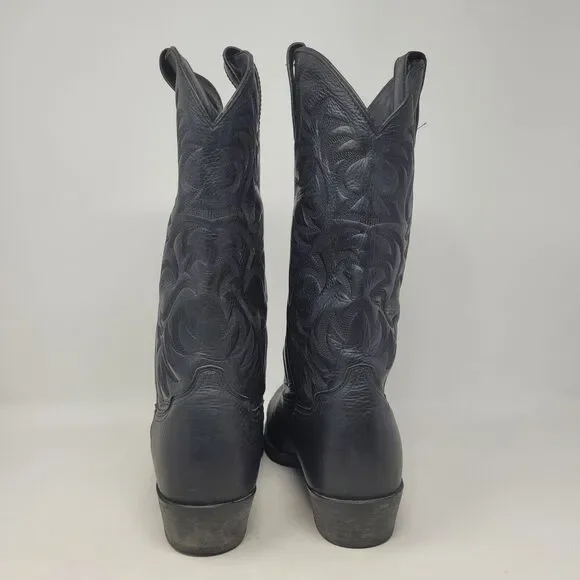 Ariat Boots Mens 9.5D Black Deertan Leather Heritage R Toe Western 10002218 - Picture 4 of 10